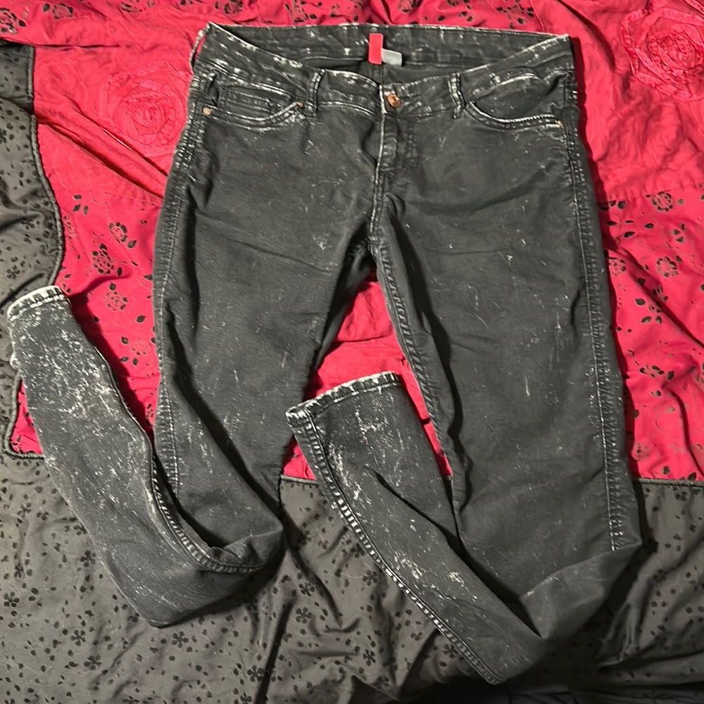 Black Jeans with White Accents. Size 12. H&M